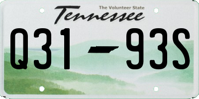 TN license plate Q3193S