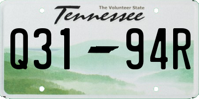 TN license plate Q3194R