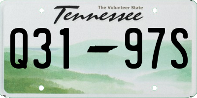 TN license plate Q3197S