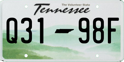 TN license plate Q3198F