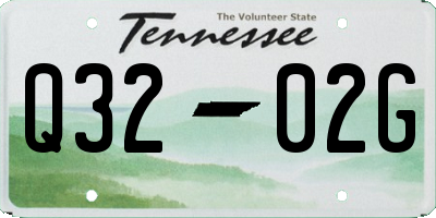 TN license plate Q3202G