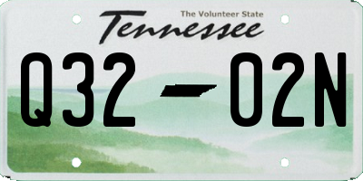 TN license plate Q3202N
