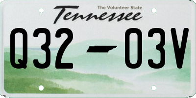 TN license plate Q3203V