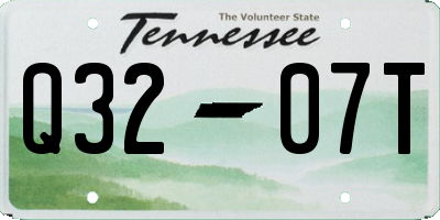 TN license plate Q3207T
