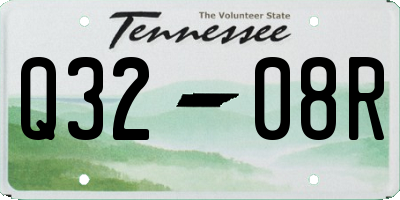 TN license plate Q3208R