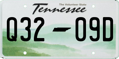 TN license plate Q3209D