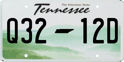 TN license plate Q3212D