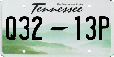 TN license plate Q3213P