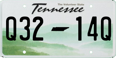 TN license plate Q3214Q