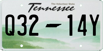 TN license plate Q3214Y