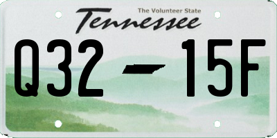 TN license plate Q3215F
