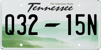 TN license plate Q3215N