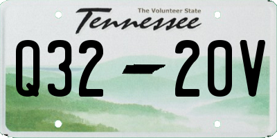 TN license plate Q3220V