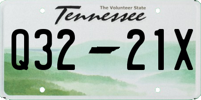 TN license plate Q3221X