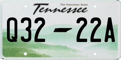 TN license plate Q3222A
