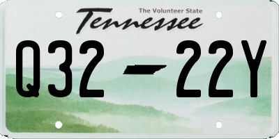 TN license plate Q3222Y