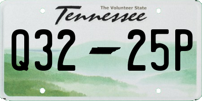 TN license plate Q3225P