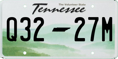 TN license plate Q3227M