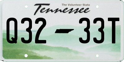TN license plate Q3233T