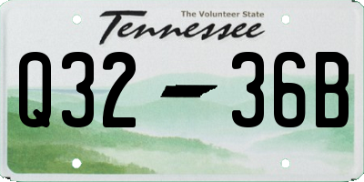 TN license plate Q3236B