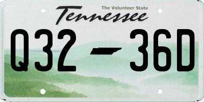 TN license plate Q3236D