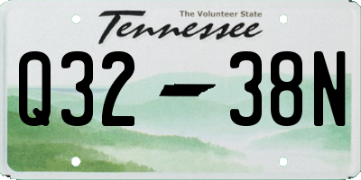 TN license plate Q3238N