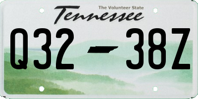 TN license plate Q3238Z