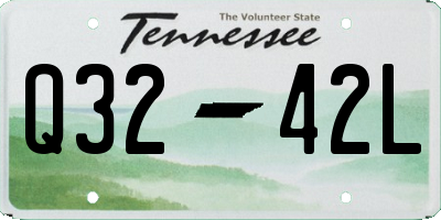 TN license plate Q3242L
