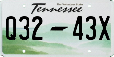 TN license plate Q3243X