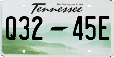 TN license plate Q3245E