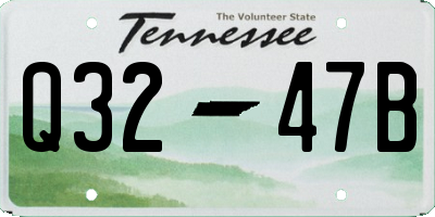 TN license plate Q3247B