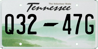 TN license plate Q3247G