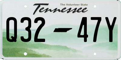 TN license plate Q3247Y