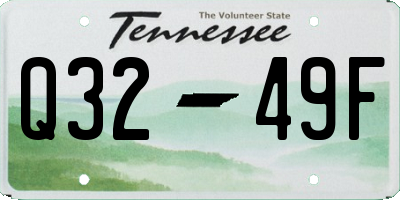 TN license plate Q3249F