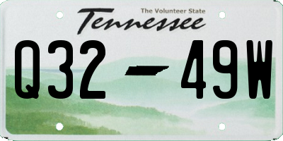 TN license plate Q3249W