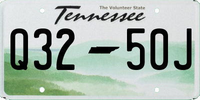 TN license plate Q3250J