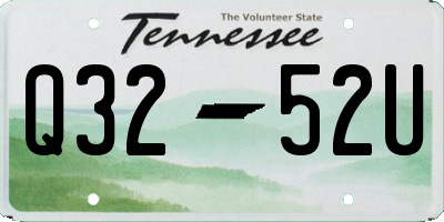 TN license plate Q3252U