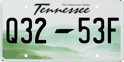 TN license plate Q3253F