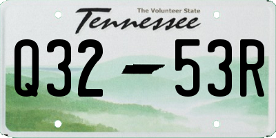 TN license plate Q3253R