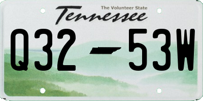TN license plate Q3253W
