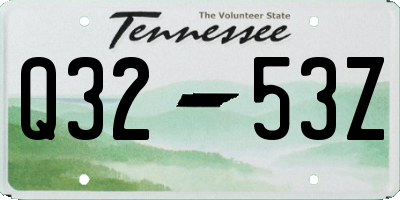 TN license plate Q3253Z