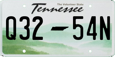 TN license plate Q3254N