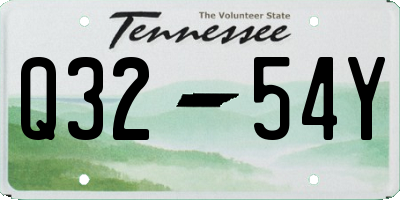 TN license plate Q3254Y