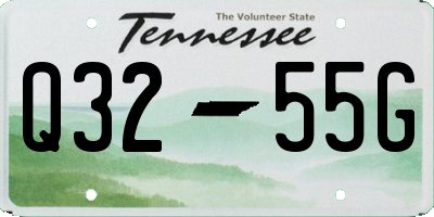 TN license plate Q3255G