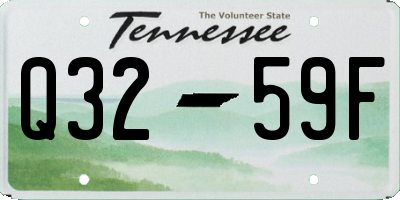 TN license plate Q3259F