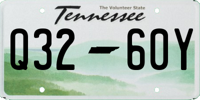 TN license plate Q3260Y