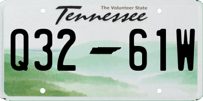 TN license plate Q3261W