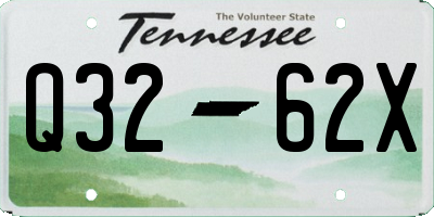 TN license plate Q3262X