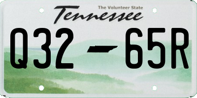 TN license plate Q3265R