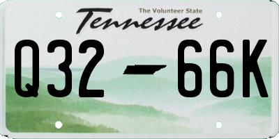 TN license plate Q3266K